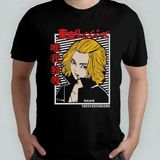 Tokyo Revengers Anime Manga Unisex %100 Pamuklu Bisiklet Yaka T-Shirt Model 4 - Siyah