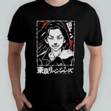 Tokyo Revengers Anime Manga Unisex %100 Pamuklu Bisiklet Yaka T-Shirt Model 9 - Siyah - 6 - 9 Yaş