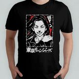 Tokyo Revengers Anime Manga Unisex %100 Pamuklu Bisiklet Yaka T-Shirt Model 9 - Siyah - XL