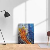 Tokyo Sanat Volkan Patlaması Yağlı Boya Tablo - 50 x 35