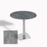Tokyo Yuvarlak Masa (Kromnikel) Çap 60Cm - (Werzalit, Wermodin Ve Allzalit Tabla) - Light Temperado