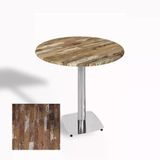 Tokyo Yuvarlak Masa (Kromnikel) Çap 70Cm - (Werzalit, Wermodin Ve Allzalit Tabla) - Maracaibo