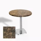 Tokyo Yuvarlak Masa (Kromnikel) Çap 80Cm - (Werzalit, Wermodin Ve Allzalit Tabla) - Karacabey Mermer