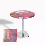 Tokyo Yuvarlak Masa (Kromnikel) Çap 90Cm - (Werzalit, Wermodin Ve Allzalit Tabla) - Redwood