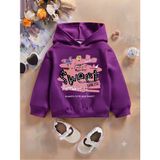 TokyoLab Sweet Baskılı Kız Çocuk Sweatshirt - Mor