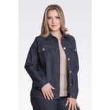 Tolga Saraçoglu Tolga Saraçoğlu Kadın Şık Düğme Detaylı Denim Ceket 50166 Lacivert - 48