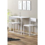 Tolia Home 2 Sandalyeli Metal Ayaklı Mutfak Masası Takımı Bahçe Balkon Masası Takımı