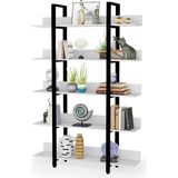 Tolia Home Dekoratif Tasarım 5 Katlı Kitaplık Metal Iskeletli Raf Aksesuar Rafı