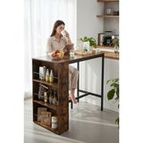 Tolia Home TOLIAHOME Raflı Metal Ayaklı Mutfak Masası Bar Masası Çok Amaçlı Masa Çalışma Masası