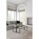 TOLIAHOME Modern Siyah Renk 2’li Metal İskeletli Temper Camlı Zigon Orta Sehpa