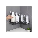 TOLMİN Store Tekli Geniş Banyo Rafı | L Tasarım Banyo Düzenleyici | Yapışkanlı Çok Amaçlı Köşe Rafı | Organizatör