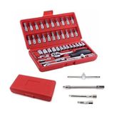 Tolsan Lokma Anahtar Takımı Profesyonel Mini Çantalı 1/4" 46 Parça