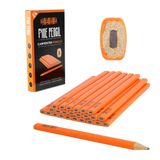 Tom Dick and Harry Tools Pine Pencil Marangoz kalemleri, 24 adet, turuncu, çok yönlü ve güvenilir, ağır iş işareti, ergonomik tasarım, yüksek görünürlük