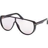 Tom Ford 1182 01A Unisex Güneş Gözlüğü Siyah Çerçeve UV 400 Filtreli Pembe Cam ile Şık Tasarım