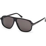 Tom Ford 1208 01A 61 Unisex Güneş Gözlüğü - Siyah