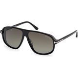 Tom Ford 1208 01B 61 Unisex Güneş Gözlüğü - Siyah