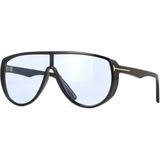 Tom Ford Achilles TF1182 01V Photochromic Unisex Güneş Gözlüğü - Mavi - Şeffaf