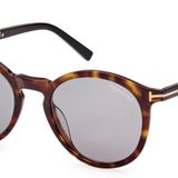 Tom Ford ELTON FT 1021 Dark Havana/Smoke 51/20/145 unisex Güneş Gözlüğü, Karanlık Havana/Duman, 51/20/145