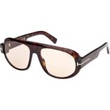 Tom Ford FT1102/S 52E Kadın Pilot Güneş Gözlüğü Kahverengi Asetat Çerçeve UV 400 Filtreli