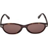Tom Ford FT1310 Kadın Güneş Gözlüğü Çok Renkli Kemik Çerçeve ile Şık Tasarım - Bordo