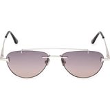 Tom Ford FT1356 16B Unisex Güneş Gözlüğü - Gümüş