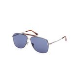 Tom Ford JADEN FT 1017 Açık Rutenyum/Mavi 60/12/145 unisex Güneş Gözlüğü, Açık Rutenyum/Mavi, 60/12/145