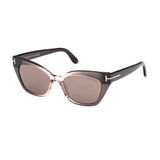 Tom Ford JULIETTE FT 1031 Kahverengi Gölgeli/Roviex 52/18/140 kadın Güneş Gözlüğü, Kahverengi Gölgeli/Roviex, 52/18/140