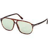 Tom Ford Kadın Güneş Gözlüğü Bruce TF1026 54N 61-12 Geometrik Çerçeve UV Filtreli Yeşil Cam