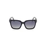 Tom Ford Kadın Güneş Gözlüğü - Parlak Siyah Çerçeve Gri Polarize Cam Ft0952