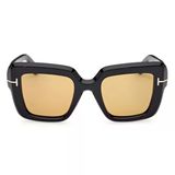 Tom Ford Kadın Güneş Gözlüğü - Parlak Siyah Çerçeve Kahverengi Cam Ft1157