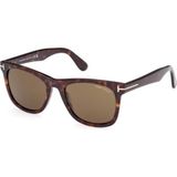 Tom Ford Kevyn TF1099 52J Dark Havana Kahverengi Camlı Kare Güneş Gözlüğü