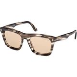 Tom Ford Lelıo (FT1207) 52 | Unisex Güneş Gözlüğü - Gri