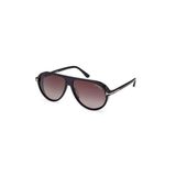 Tom Ford MARCUS FT 1023 Parlak Siyah/Gri Kahverengi Gölgeli 60/13/140 erkek Güneş Gözlüğü, Parlak Siyah/Gri Kahverengi Gölgeli, 60/13/140