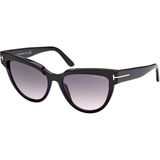 Tom Ford Nadıne (FT0941-01B) 57 | Kadın Güneş Gözlüğü - Füme - Siyah