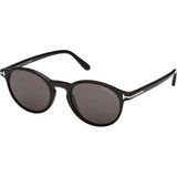 Tom Ford Prescott-02 FT1331 01A Erkek Güneş Gözlüğü Siyah Round - Siyah - Füme