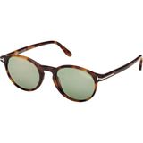 Tom Ford Prescott-02 FT1331 53N Güneş Gözlüğü Blonde Havana - Adaçayı Yeşili