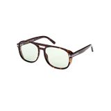 Tom Ford ROSCO FT 1022 Koyu Havana/Yeşil 58/16/140 unisex Güneş Gözlüğü, Koyu Havana/Yeşil, 58