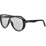 Tom Ford Tf 1182 01A 138 Photochromıc Unisex Güneş Gözlüğü Siyah Geometrik Çerçeve ile Füme Cam