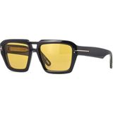 Tom Ford TF1202 01E Icon Navigator Shiny Black Sarı Unisex Güneş Gözlüğü - Siyah