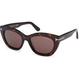 Tom Ford TF1285 52E 53 Kadın Güneş Gözlüğü - Kahverengi