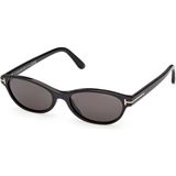 Tom Ford TF1310 01A 52 Unisex Güneş Gözlüğü Siyah Geometrik Çerçeve UV 400 Filtreli
