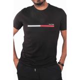 Tom Free Store Erkek Likralı Kaliteli Kumaş Baskılı Bisiklet Yaka Siyah T-Shırt - 02S-Siyah