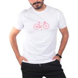 Tom Free Store Erkek Likralı Kumaş Bisiklet Baskılı Beyaz T-Shirt - XL