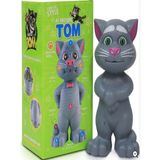 Tom Konuşan Tom Kedi Ses Kaydeden Şarkı Söyleyen Robot Cat Ürün Ölçüsü 20 cm - Renkli