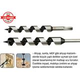 Tomax Ağaç Delme Matkap Ucu Kısa 24 x 200 mm Hex - Gri