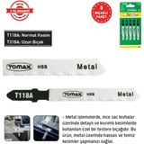 Tomax Dekupaj Ağzı Bıçağı 5 Li Pk T:318/A Uzun Metal (5x5 25 Adet) - Siyah