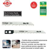 Tomax Dekupaj Ağzı Bıçağı (Delikli) No.10 (5x5 25 Adet) - Beyaz