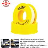 Tomax Odeon Doğalgaz Teflon Bant 10 mt 0,1 x 12 mm (10 Adet) - Gri