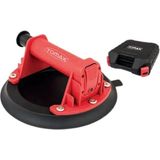 TOMAX Pompalı Seramik ve Cam Vantuzu 200 mm 130 Kg - Siyah