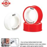 Tomax Red Teflon Bant (10 mt x 0,075 x 12 Mm) (100 Adet) - Beyaz